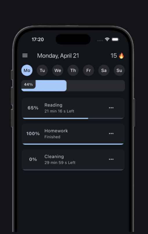 iPhone showing Habit Lock App